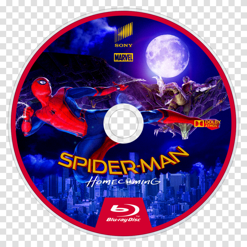 Homecoming Bluray Disc Image Spider Man Regreso A Casa Bluray, Disk, Dvd, Poster Transparent Png