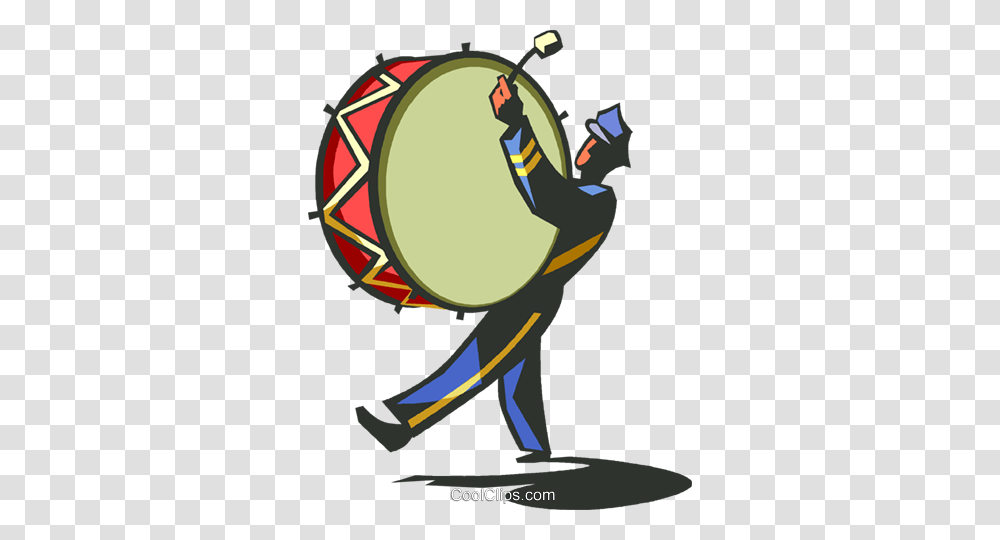 Homem Em Uma Banda Com Um Bumbo Livre De Direitos Vetores Clip Art, Drum, Percussion, Musical Instrument Transparent Png