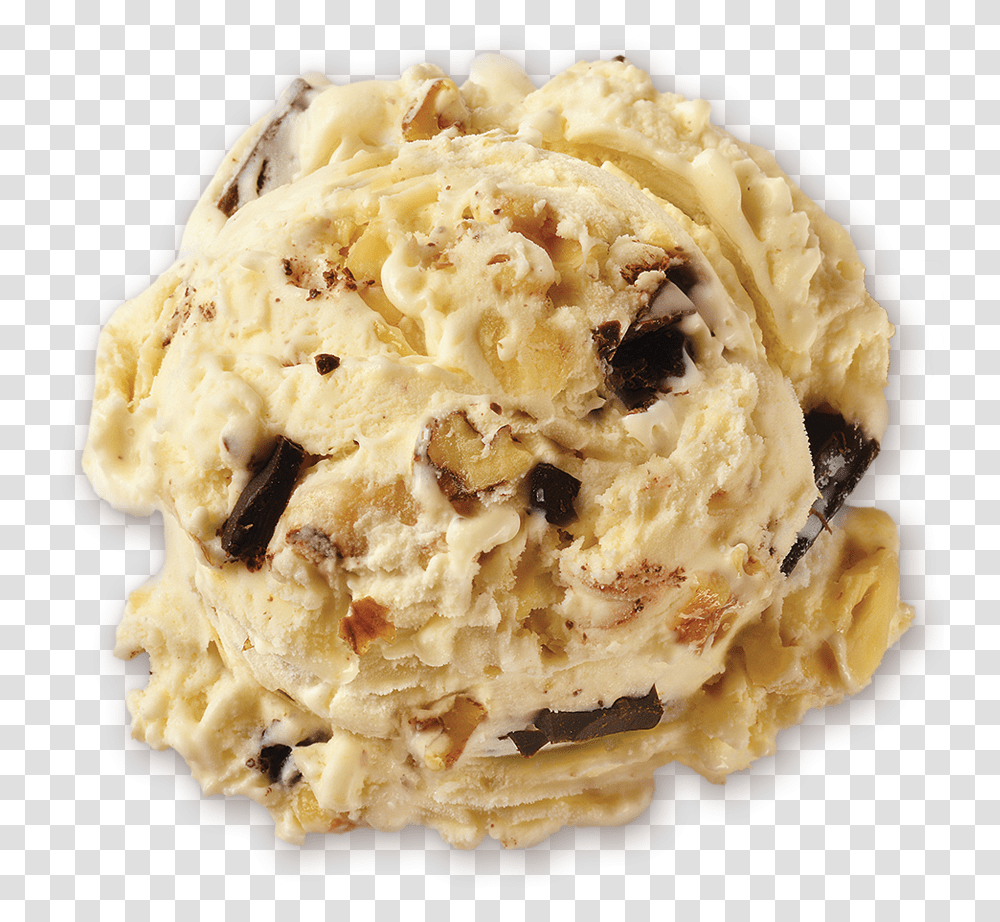 Homemade Brand Banana Chocolate Chunk Ice Cream Scoop Banana Chocolate Chunk Ice Cream, Dessert, Food, Plant, Cooking Batter Transparent Png