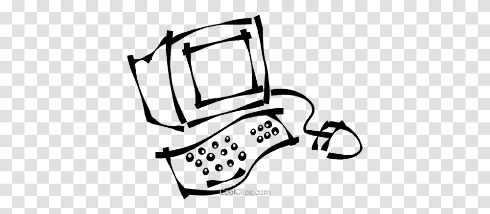 Homeoffice Computer Royalty Free Vector Clip Art Illustration, Electronics, Vehicle, Transportation Transparent Png