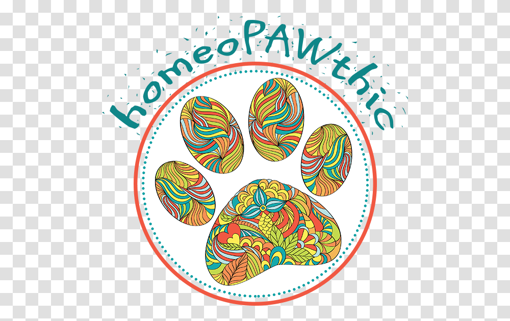 Homeopawthic Thank You With Paw Prints, Pattern, Painting Transparent Png