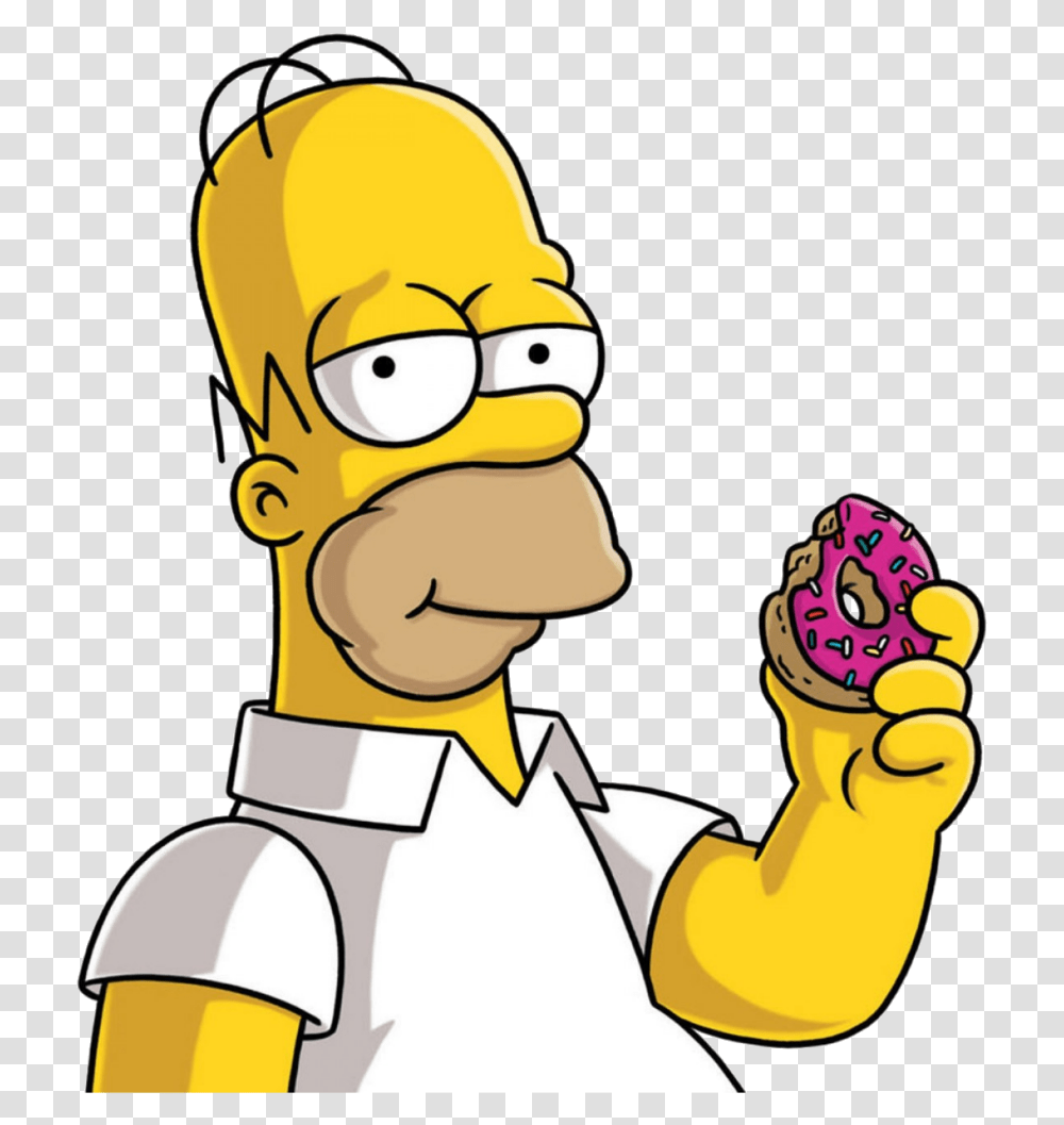 Homer Homero Homersimpson Homersimpsons Homerosimpson Simpsons Eating A Donut, Hand, Fist, Plant Transparent Png