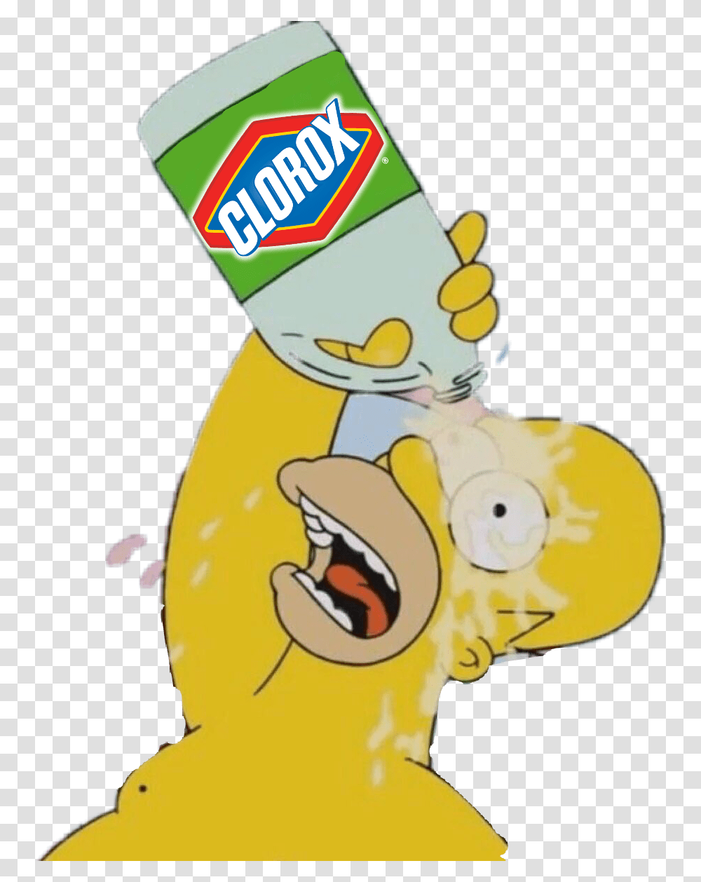 Homer Homero Thesimpsons Lossimpsons Simpson Clorox Clorox, Bottle, Beverage, Drink, Pop Bottle Transparent Png