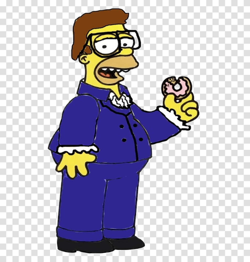 Homer Powers International Man Of Mystery Homer Simpson Eating A Donut, Doctor, Hand, Chef, Fireman Transparent Png