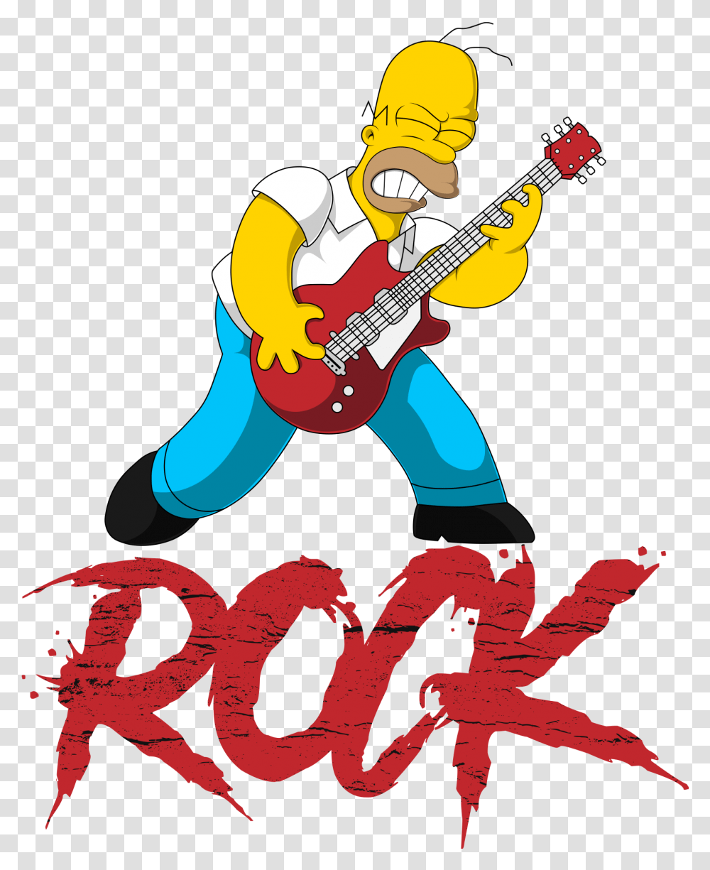 Homer Rock Mens Shirt Dlss Homer Rock Illustration, Guitar, Leisure Activities, Musical Instrument, Person Transparent Png