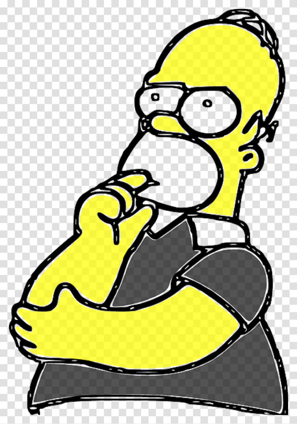 Homer Simpson As Parent Psychology Today New Zealand Simpson Thinking, Label, Text, Sunglasses, Accessories Transparent Png