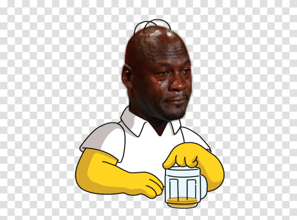 Homer Simpson Crying Michael Jordan Know Your Meme, Person, Human, Performer, Worker Transparent Png