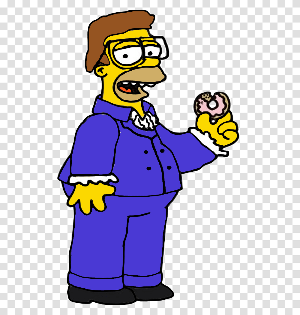 Homer Simpson Eating A Donut, Person, Human, Doctor, Hand Transparent Png