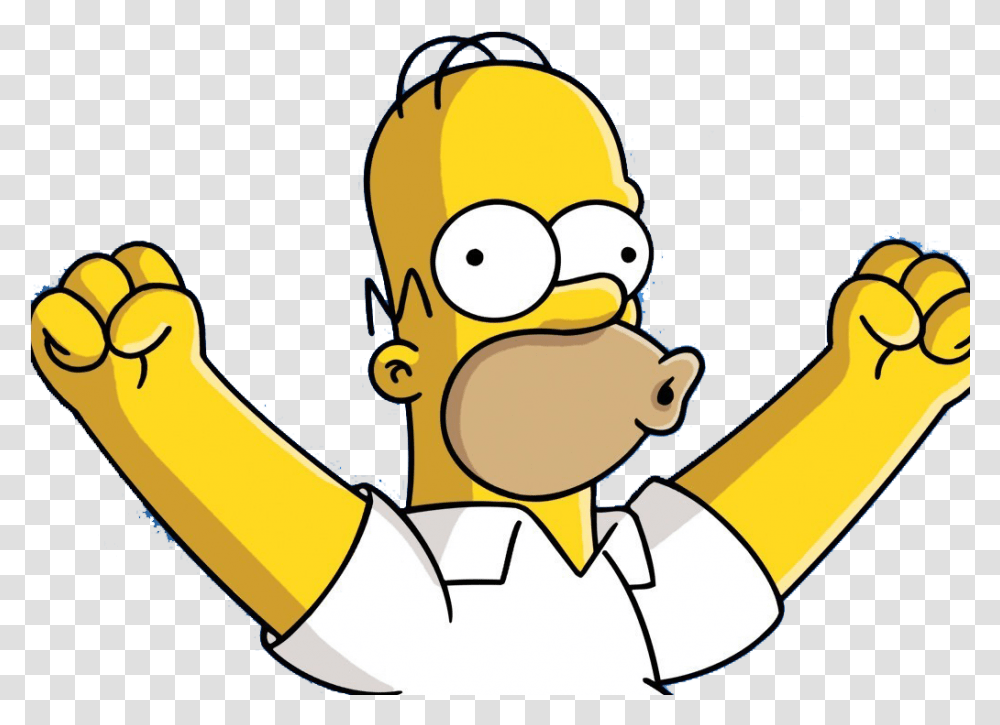 Homer Simpson Excited, Chair, Furniture, Plant, Leisure Activities Transparent Png