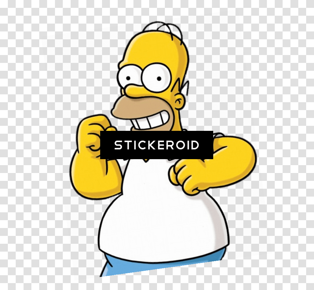 Homer Simpson Happy Homer Simpson, Label, Hand, Arm Transparent Png