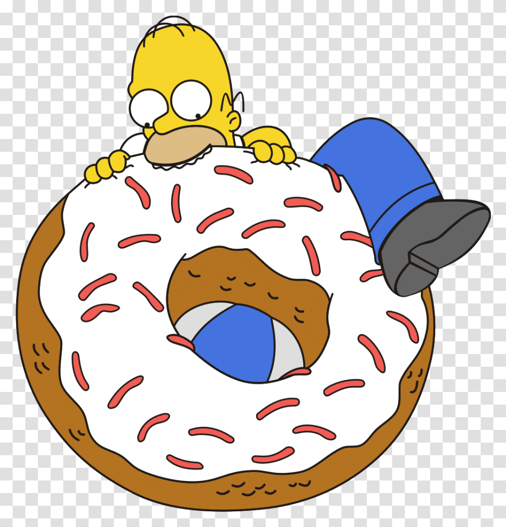 Homer Simpson Homer Donuts, Pastry, Dessert, Food, Sweets Transparent Png