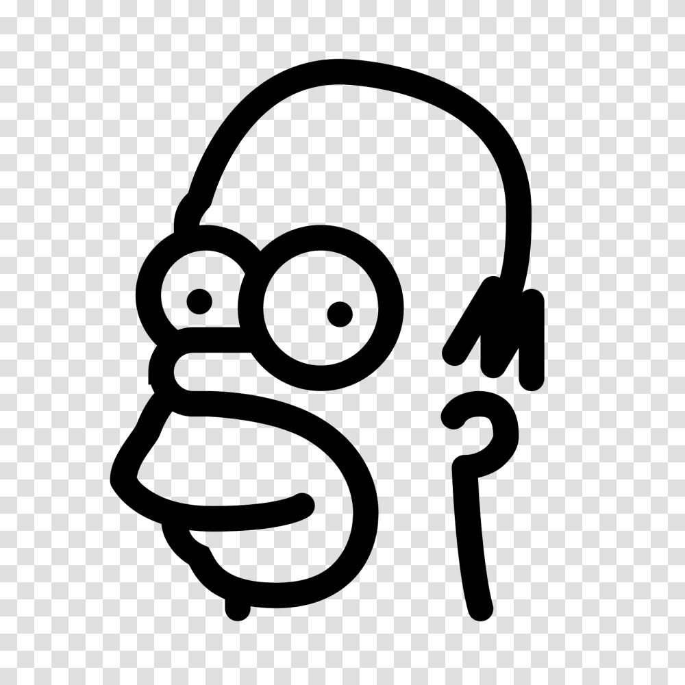 Homer Simpson Icon, Gray, World Of Warcraft Transparent Png