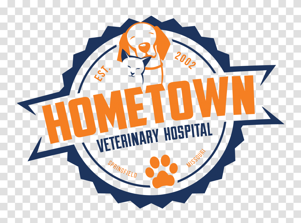 Hometown Veterinary Hospital Serving The Pets Of Springfield Mo, Label, Sticker, Logo Transparent Png
