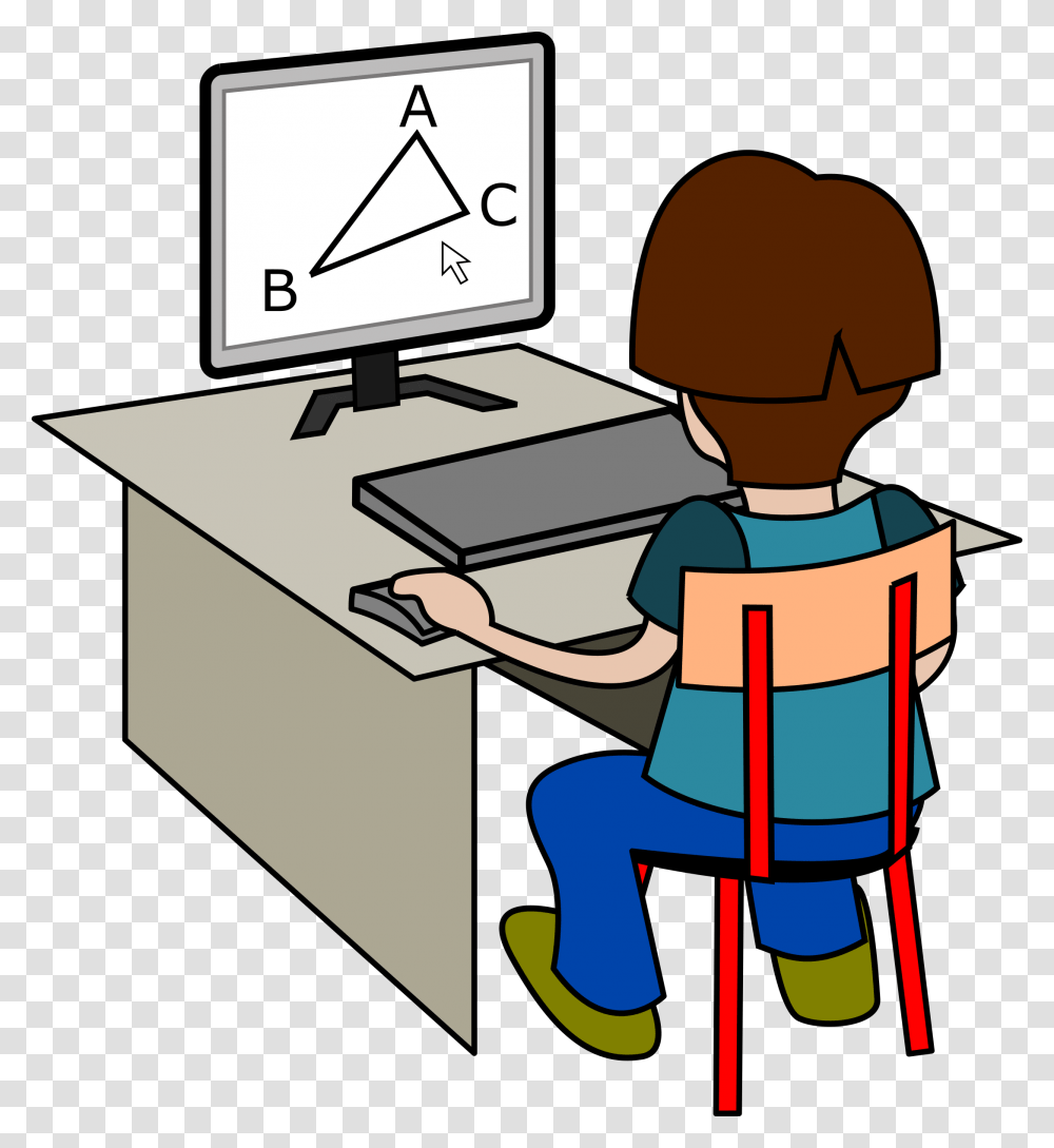 Homework Clipart Computer, Machine, Person, Human, Printer Transparent Png