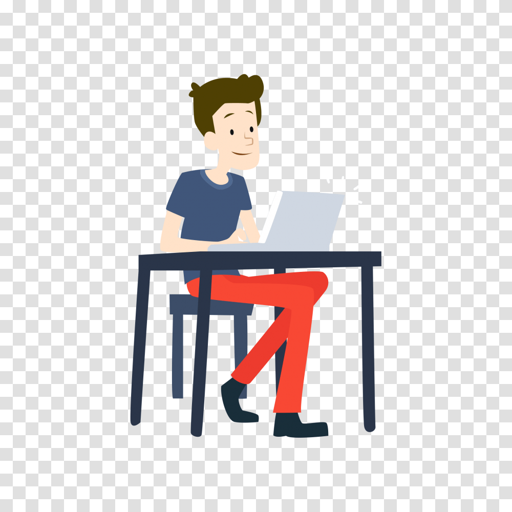 Homework, Standing, Sitting, Furniture, Table Transparent Png