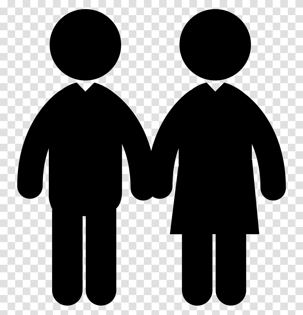 Homosexual Couple Of Two Men Couple Holding Hands Icon, Person, Human, People, Silhouette Transparent Png