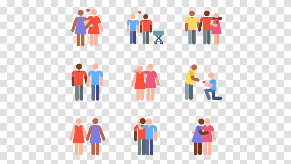 Homosexual Couples Pictograms, Person, Crowd, People, Standing Transparent Png
