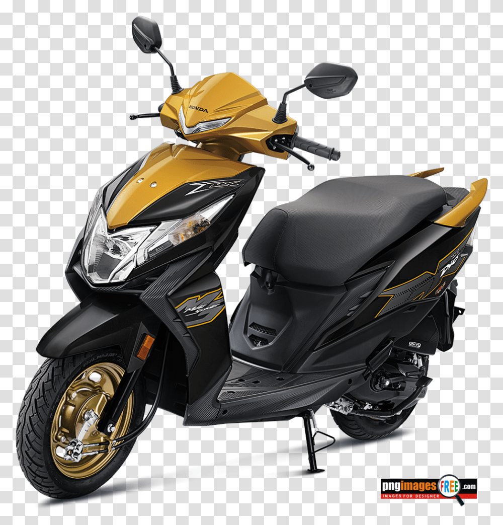 Honda Dio Scooty Deluxe Yellow Honda Dio Bs6 2020, Motorcycle, Vehicle, Transportation, Scooter Transparent Png