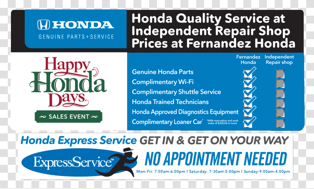 Honda Express Service, Advertisement, Poster, Flyer, Paper Transparent Png