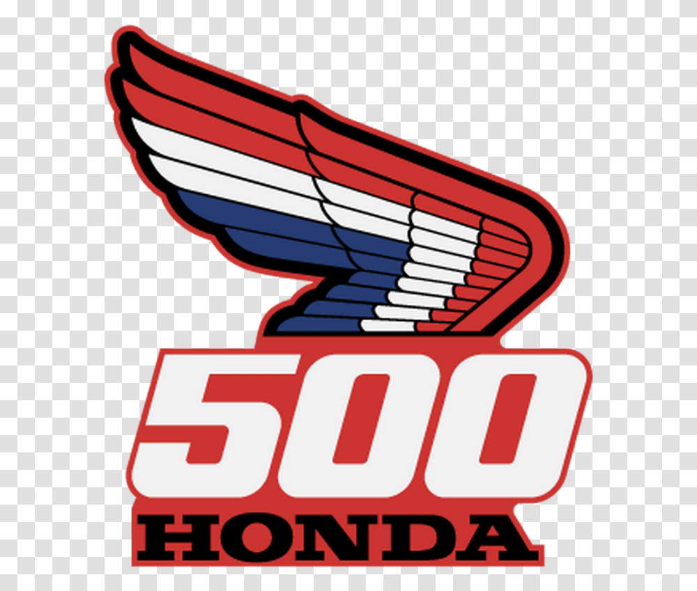 Honda Logo 500 Sticker Motorcycle Sticker, Symbol, Trademark, Emblem Transparent Png