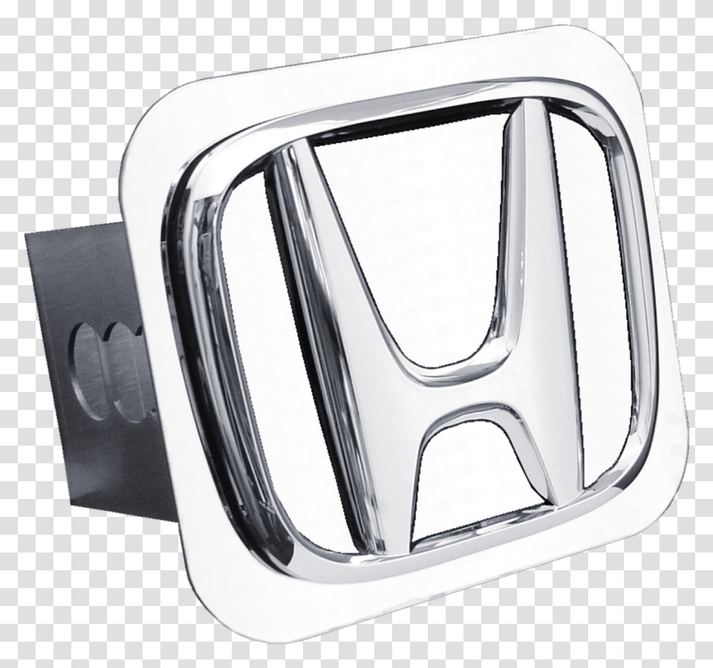 Honda Logo Chrome Stainless Steel Hitch Emblem, Buckle, Sink Faucet, Symbol, Car Transparent Png