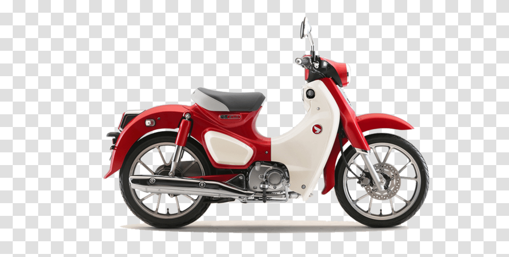 Honda Super Cub Red, Motorcycle, Vehicle, Transportation, Moped Transparent Png
