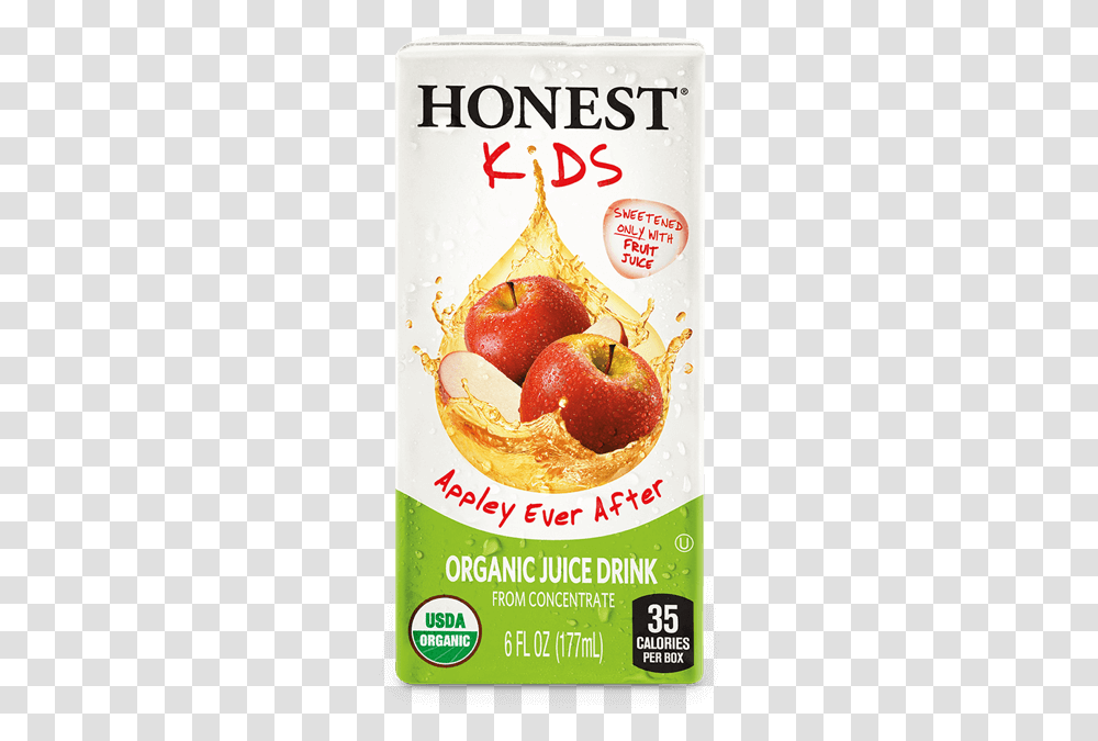 Honest Kids Apple Juice Box, Fruit, Plant, Food, Advertisement Transparent Png