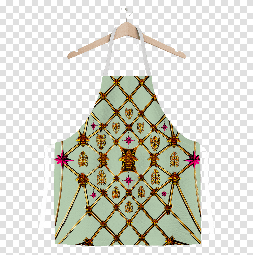 Honey Bee Gilded Hive Pink Stars Honeycomb Pattern, Apron, Chandelier, Lamp Transparent Png