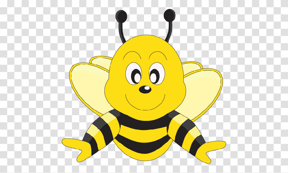 Honey Bees Cartoon Clipart Background Bee, Animal, Invertebrate, Insect, Plush Transparent Png