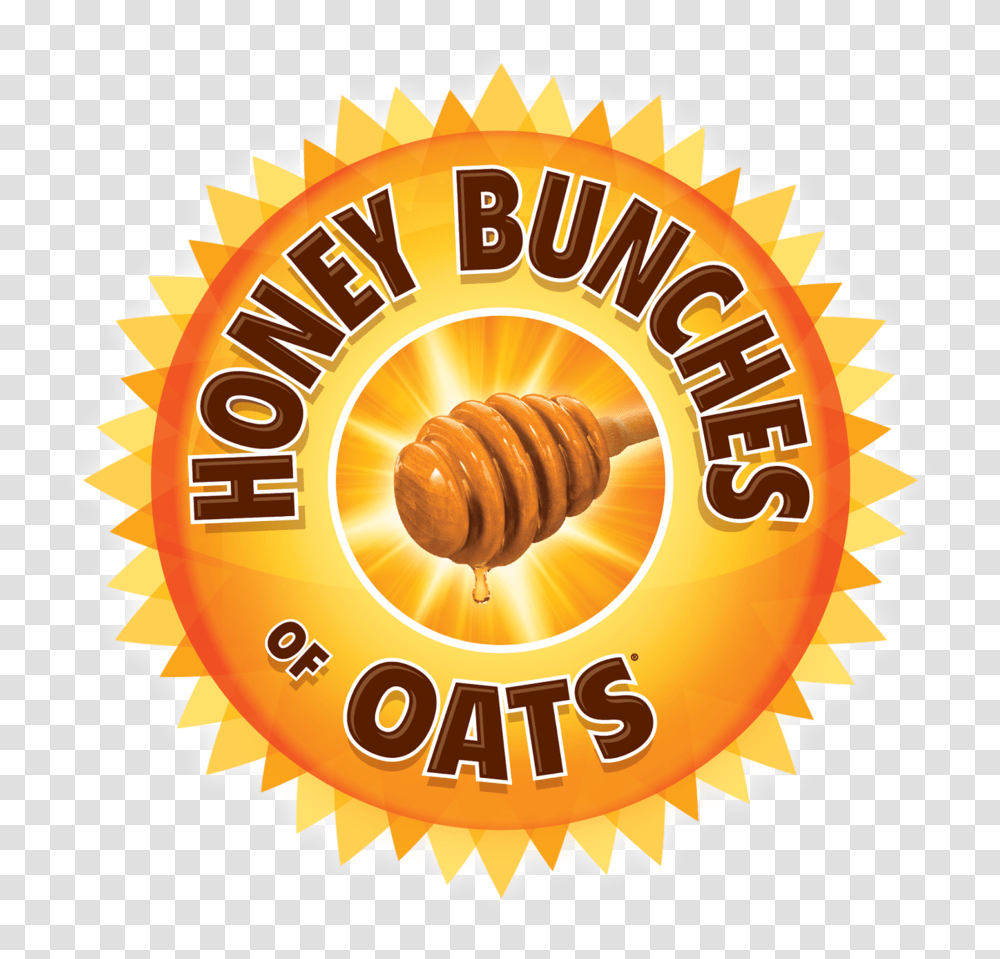 Honey Bunches Of Oats With Almonds, Label, Gold, Food Transparent Png