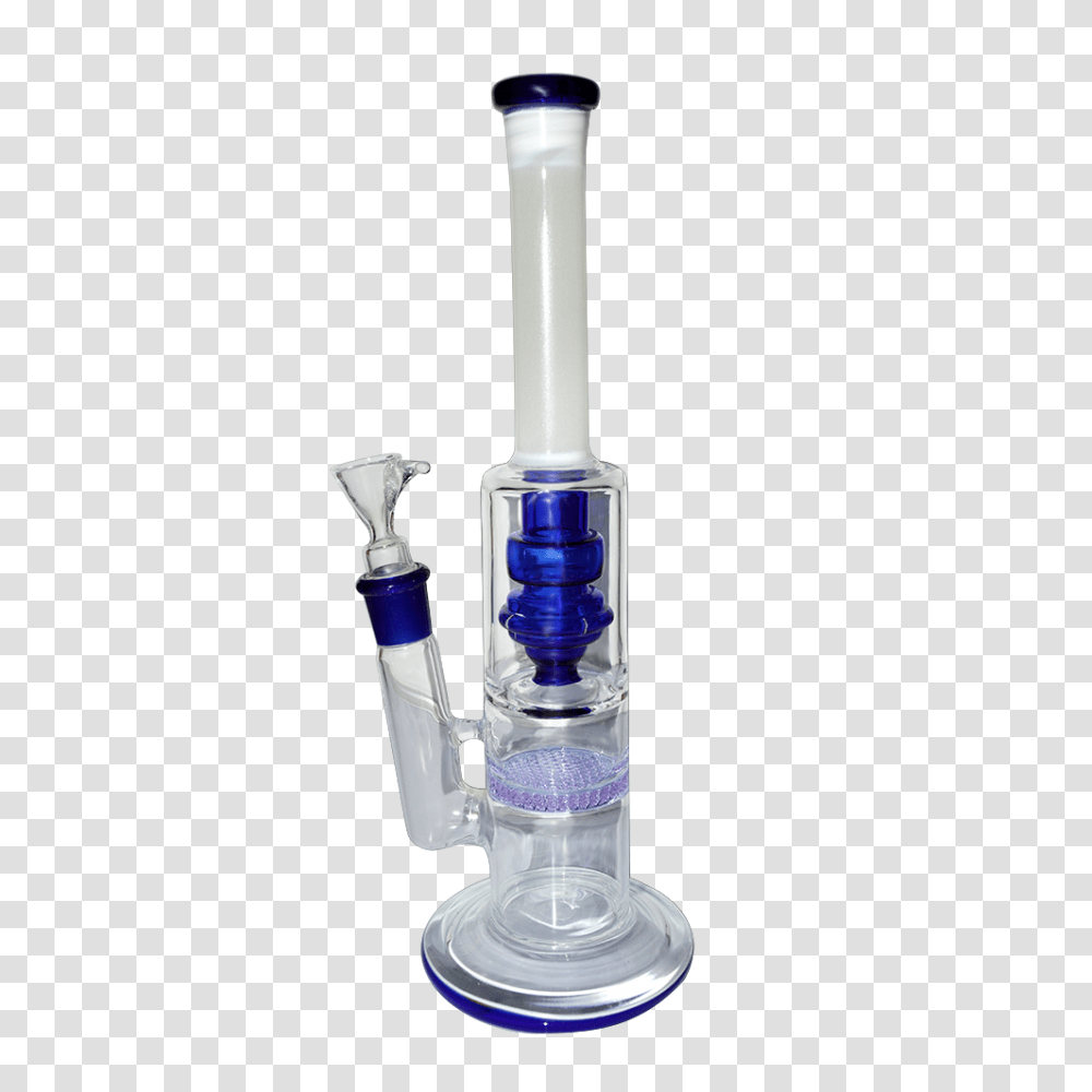 Honey Comb Bongs Blue Single Honey Comb With Chamber Glass Bong, Bottle, Lab, Microscope, Machine Transparent Png