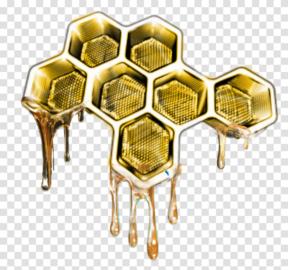 Honey Honeycomb Drip Drips Dripping Honeydripping Dripping Honeycomb Tattoo Transparent Png