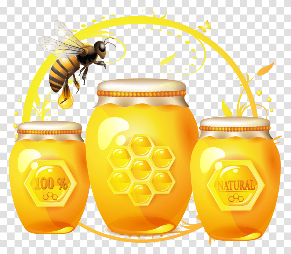Honey Images Background Play Honey Bee Background, Jar, Insect, Invertebrate, Animal Transparent Png