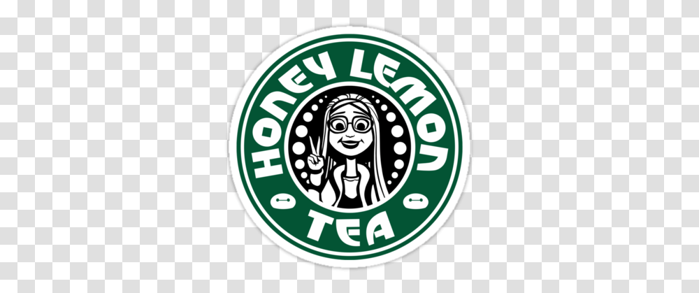 Honey Lemon Tea Sticker Disney Starbucks Logo Skull Circle Icon, Label, Text, Symbol, Trademark Transparent Png