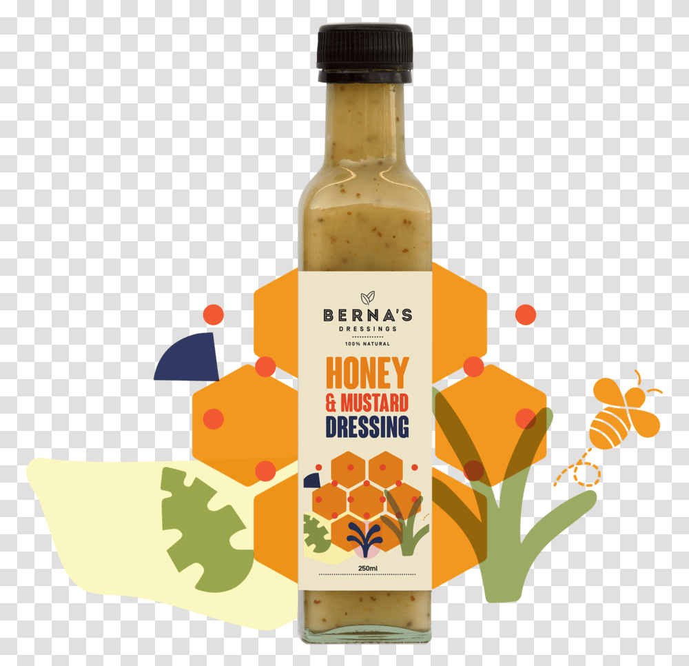 Honey Mustard Glass Bottle, Food, Beverage, Drink, Label Transparent Png