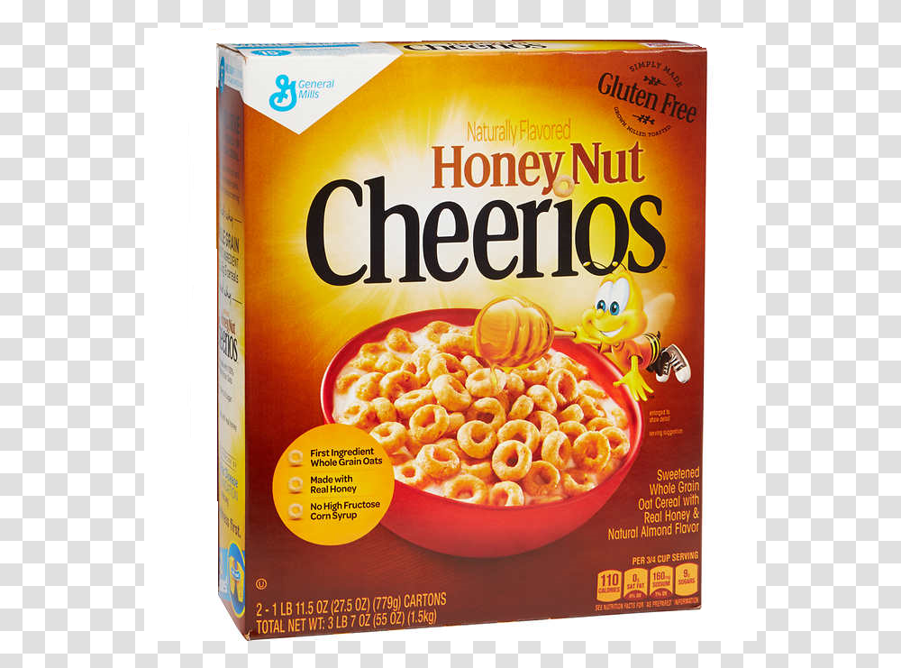 Honey Nut Cheerios Cereal Box, Plant, Food, Bowl, Bread Transparent Png