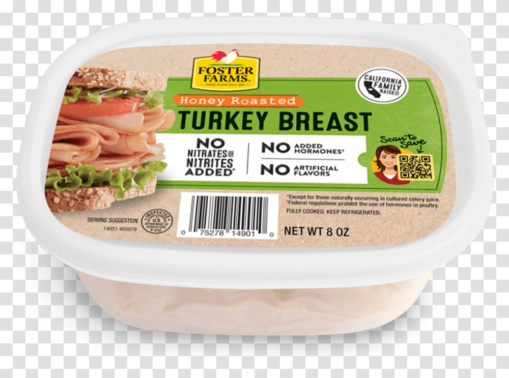 Honey Roasted Turkey Breast Foster Farms Turkey Breast Slices, Food, Plant, Burger, Meal Transparent Png