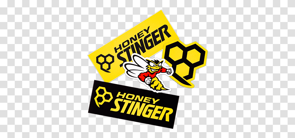 Honey Stinger Sticker 4 Pack Honey Stinger Waffles Logo, Text, Label, Poster, Advertisement Transparent Png