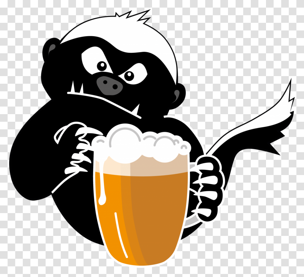 Honeybadger Beer Logo Final, Beer Glass, Alcohol, Beverage, Drink Transparent Png