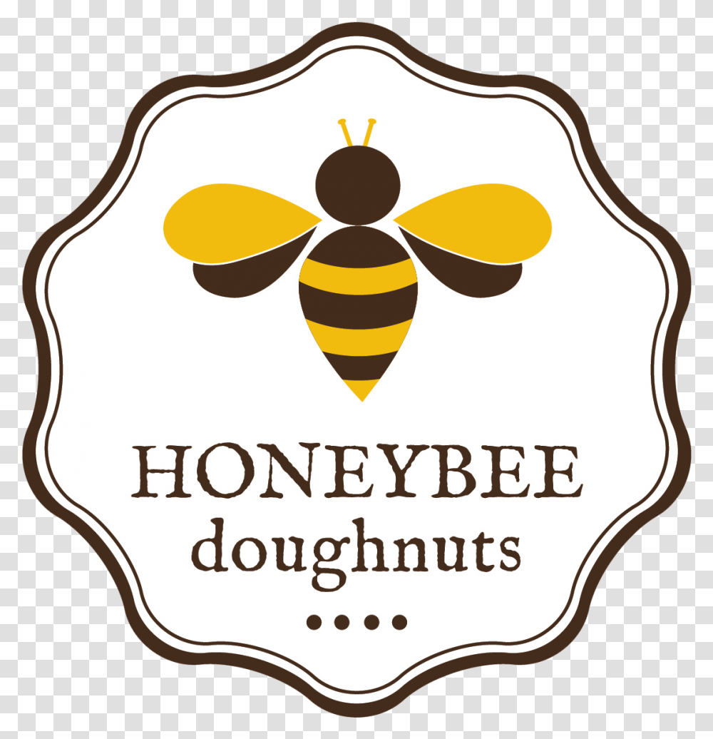 Honeybee Doughnuts Honey Bee Bee Logo, Wasp, Insect, Invertebrate, Animal Transparent Png