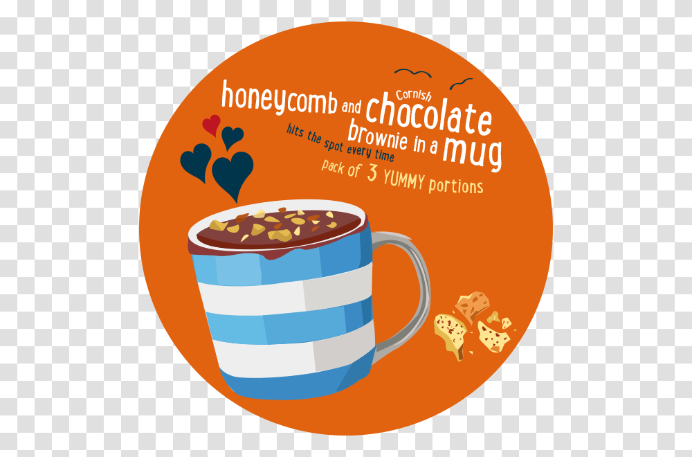 Honeycomb And Chocolate Brownie Mug Cake, Advertisement, Coffee Cup, Poster, Bowl Transparent Png