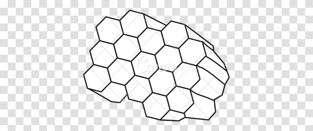 Honeycomb Outline Vector Download Black And White Light, Soccer Ball, Football, Team Sport, Sports Transparent Png