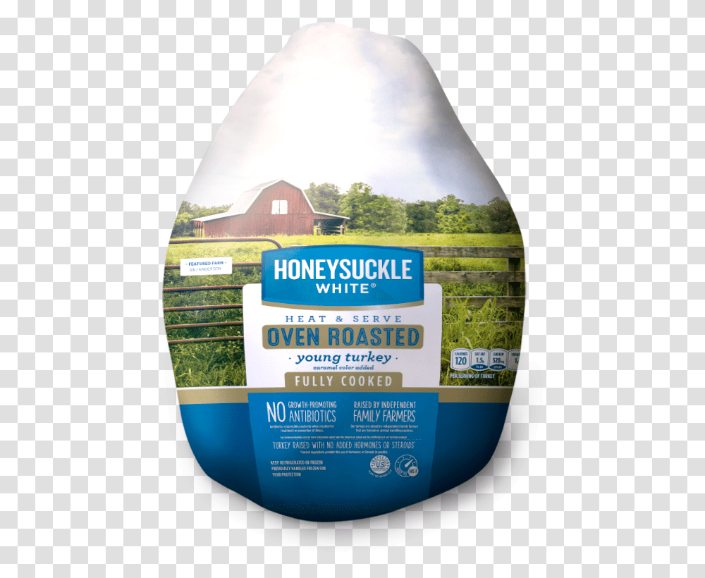 Honeysuckle Cooked Whole Turkey, Label, Plant, Bottle Transparent Png