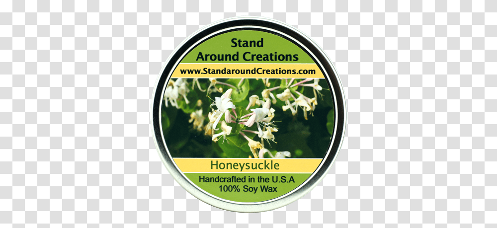 Honeysuckle Tin 16 Honeysuckle, Plant, Flower, Label, Text Transparent Png