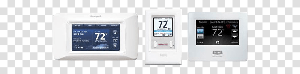 Honeywell And Bryant Thermostats Gadget, Electrical Device, Switch, Electronics, Phone Transparent Png