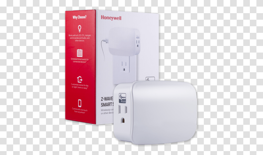 Honeywell Z Wave Plus Plug In Smart Switch Product, Electronics, Adapter, Hardware, Hub Transparent Png