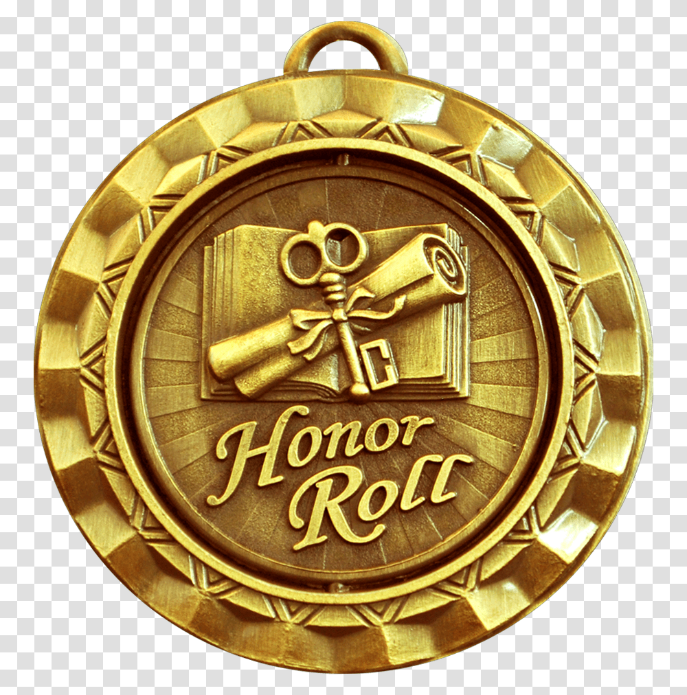 Honor Roll Gold Spinner Medal Medal, Clock Tower, Architecture, Building, Logo Transparent Png