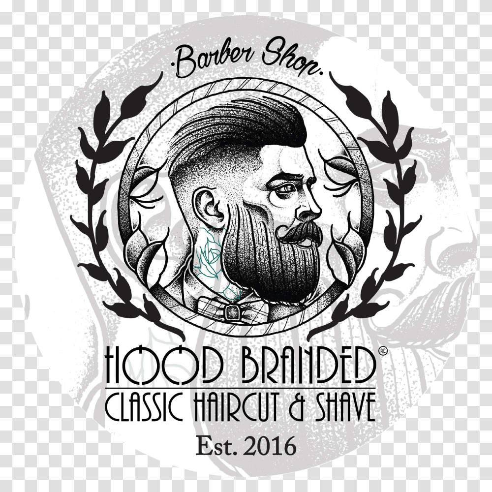 Hood Branded Ac Barbershop Hoodbranded, Logo, Symbol, Label, Text Transparent Png