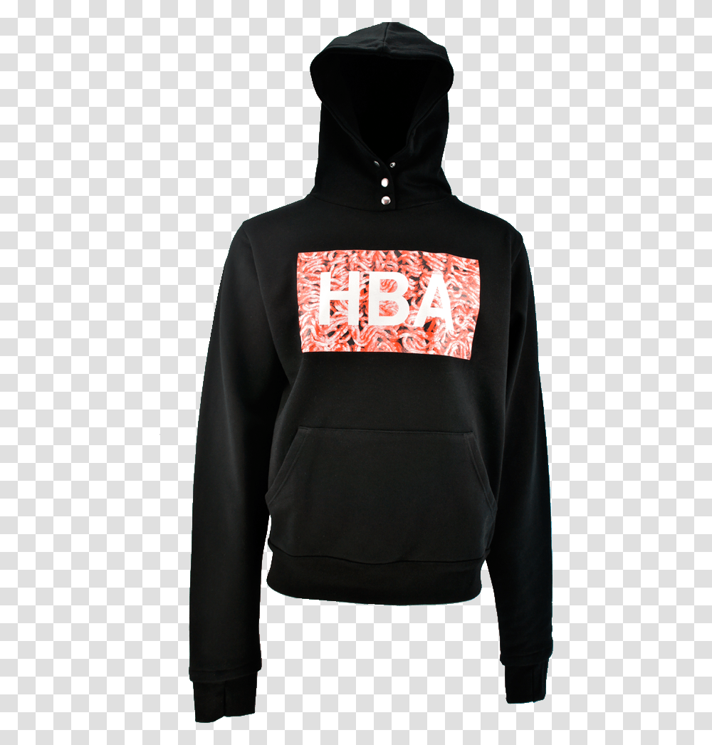Hood By Air Meat Hoodie Black Hooded, Clothing, Apparel, Sweatshirt, Sweater Transparent Png
