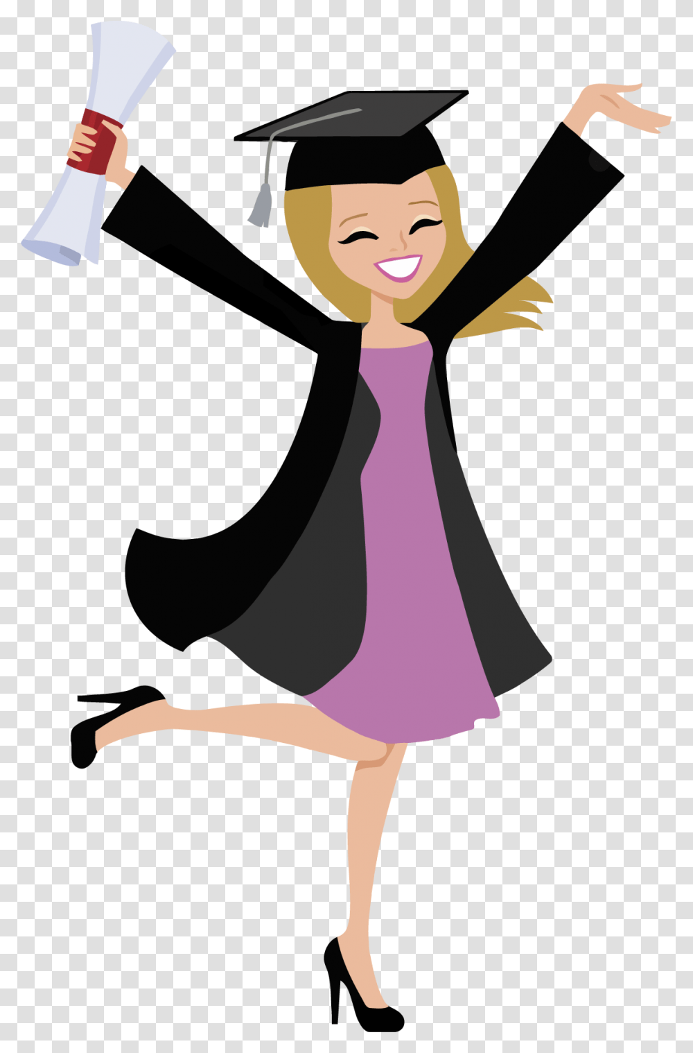 Hood Clipart Graduation, Female, Dress, Woman Transparent Png